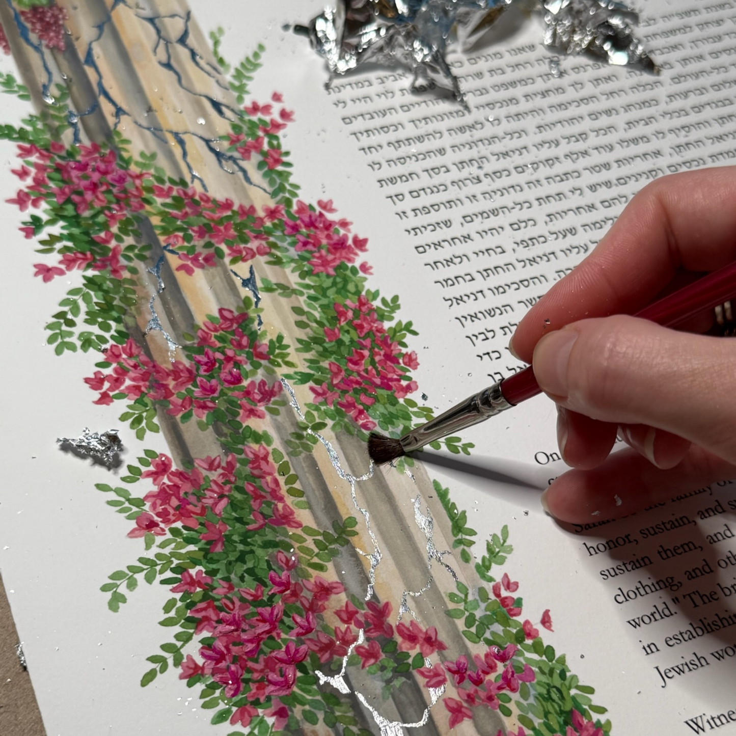 Beneath the Canopy - Gold / Silver Leaf Artwork Detailing